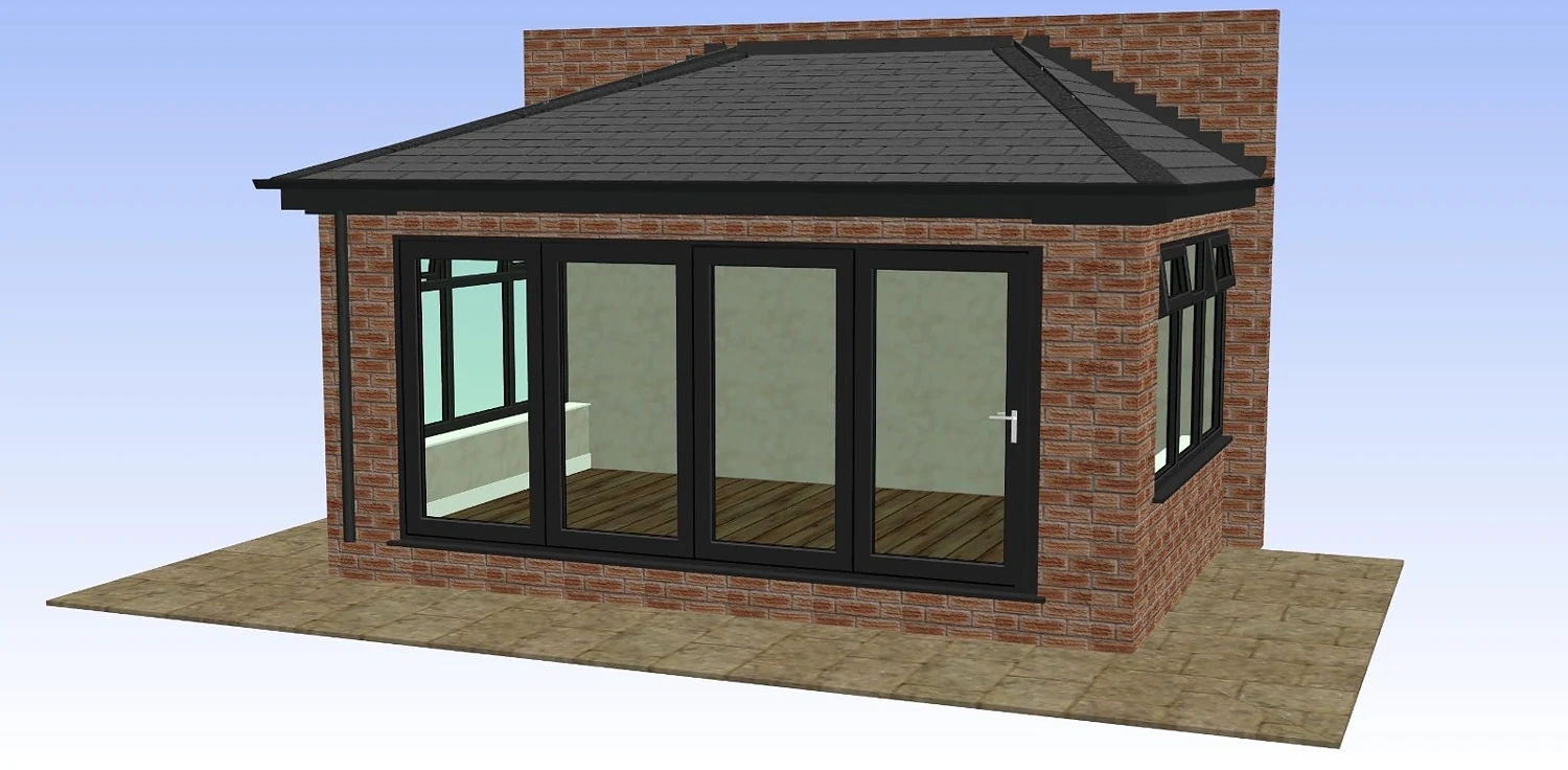 Duplicate brick extension CAD used to show a minor tweak example